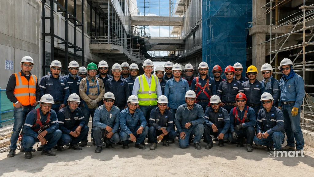 Equipo de IMART en obra, durante la ejecución del proyecto.